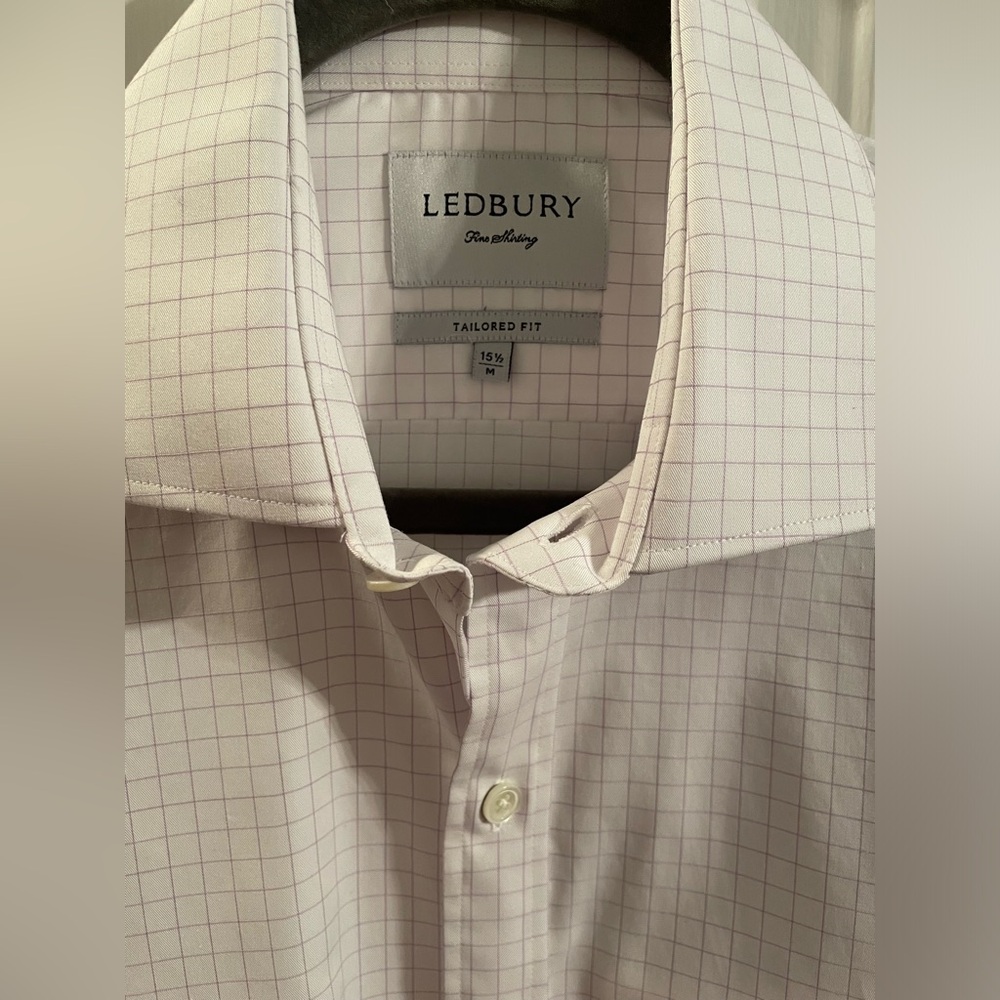 Men’s sz 15.5 film fit Ledbury collared shirt